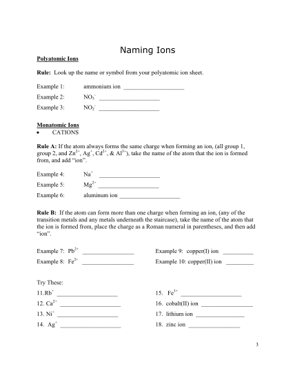 14 Polyatomic Ions Worksheet Free To Edit Download Print CocoDoc