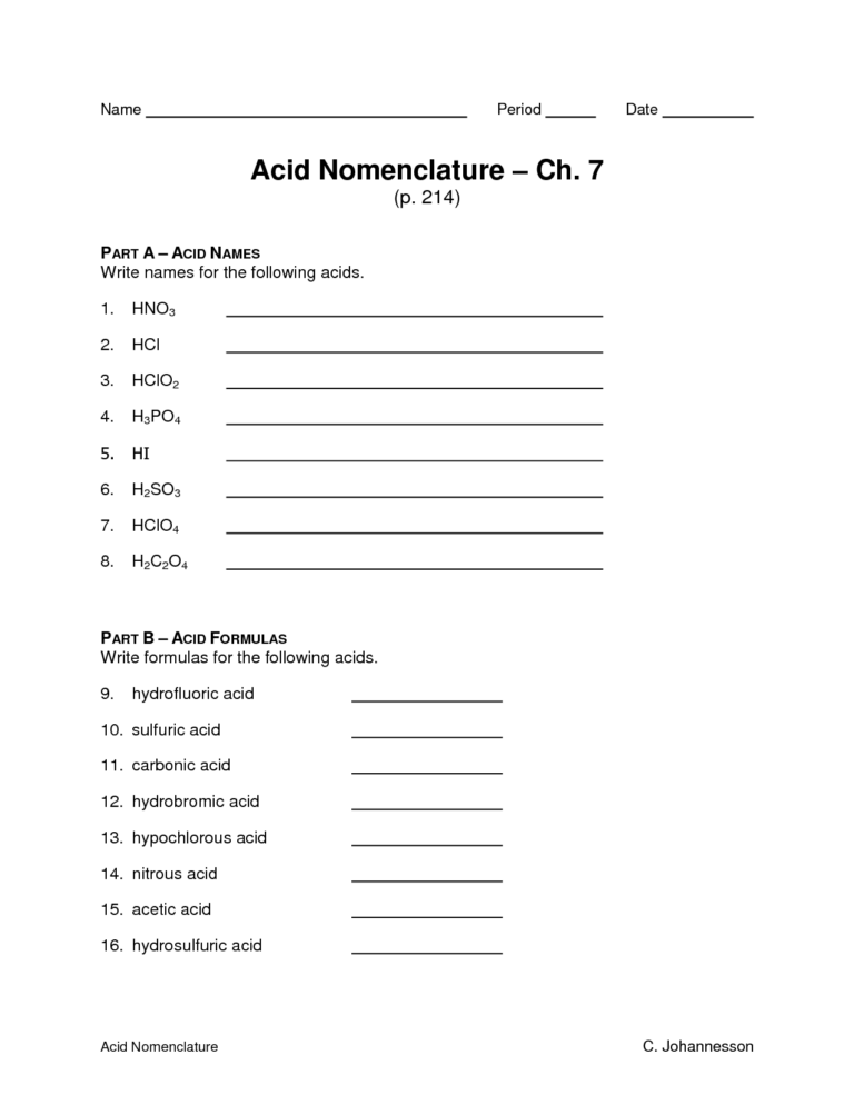 16 Practice Naming Acids Worksheet Worksheeto - CompoundWorksheets.com