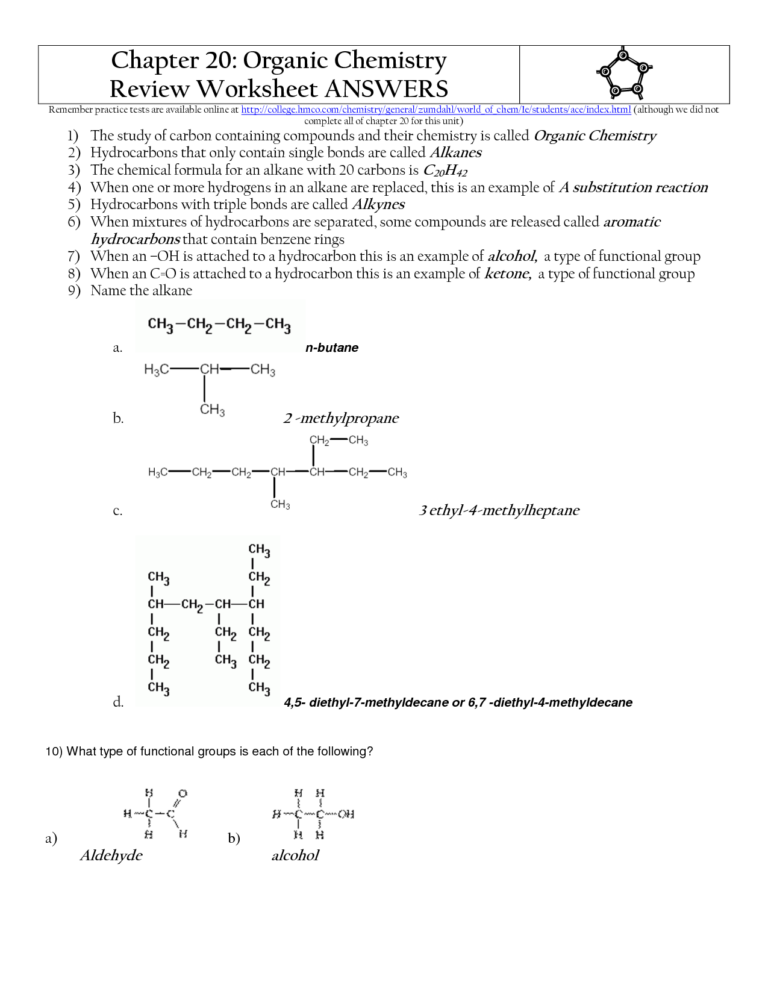 17 Organic Compound Worksheet Answers Biology Worksheeto ...