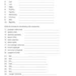 36 Chemical Formulas And Nomenclature Worksheet Answers Support Worksheet