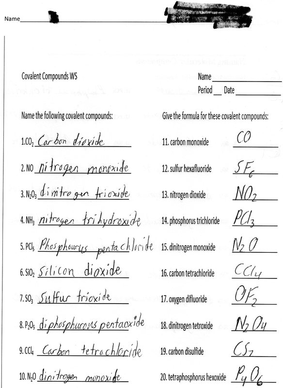 Amazing Chemistry Binary Compounds Worksheet Answers The Blackness 
