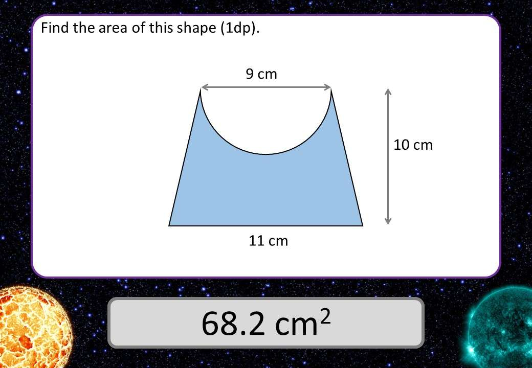 Area Perimeter Of Compound Shapes With Circles Go Teach Maths 