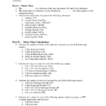 Calculating Molar Mass Worksheet With Answers Nidecmege