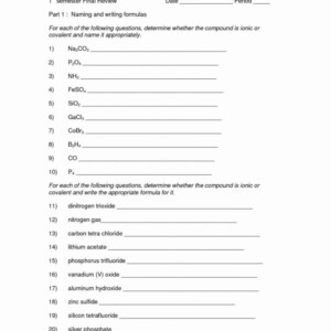 Identify Ionic And Molecular Compounds Worksheet - CompoundWorksheets.com