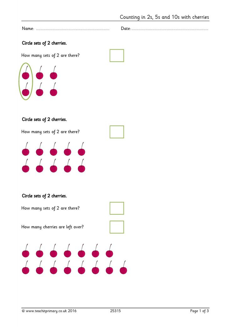 Counting In 2s 5s And 10s With Cherries Counting In 2s Complex 