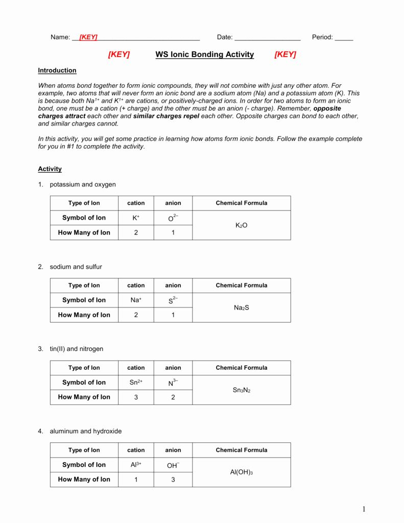  Covalent Ionic Bonding Worksheet Answers Free Download Qstion co