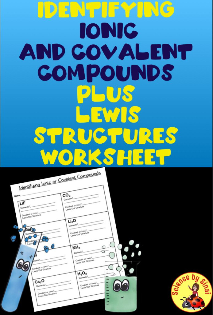 Identifying IONIC AND COVALENT COMPOUNDS Lewis Dot Diagrams Worksheet 