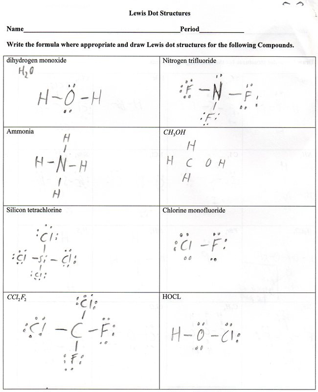 Lewis Structures Worksheet With Answers Worksheet List