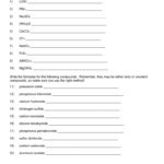 Mixed Naming Worksheet Answer Key Studying Worksheets