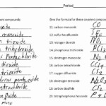 Naming Covalent Compounds Worksheet 2 WorksSheet List