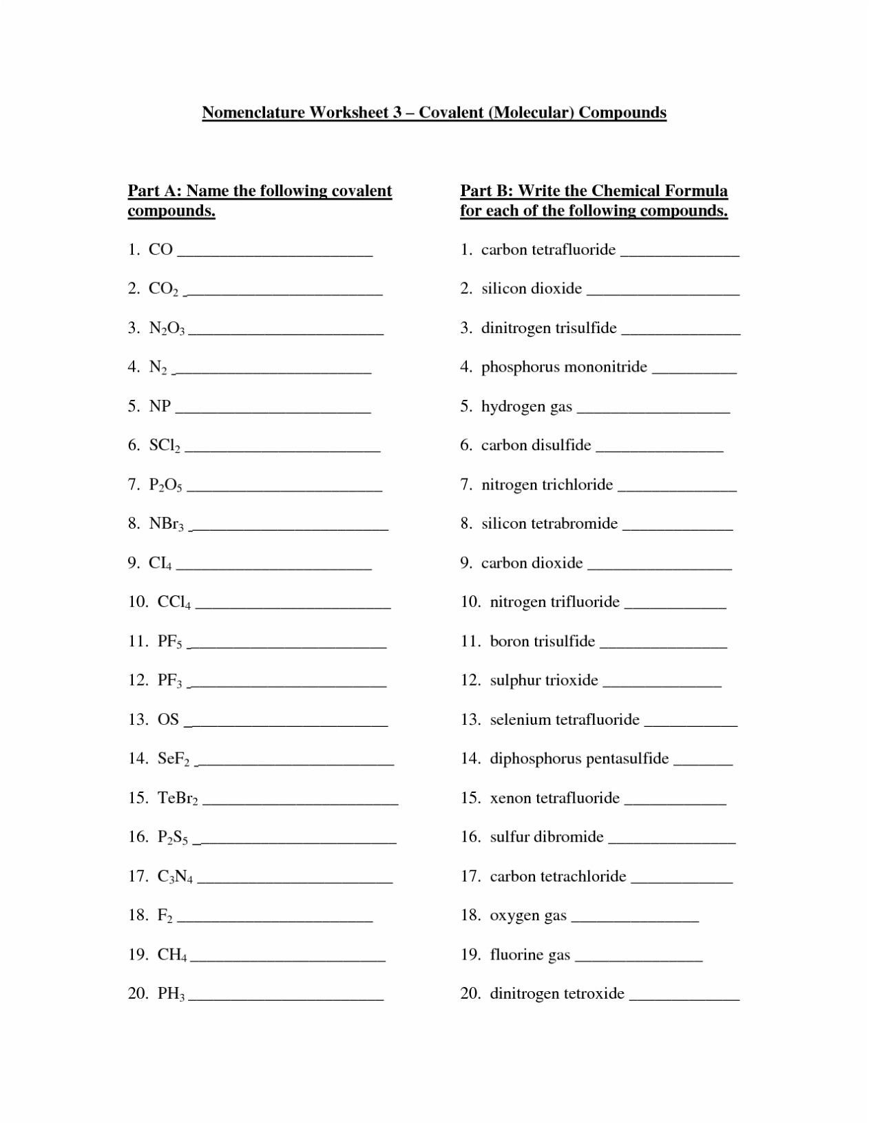 Naming Ionic And Covalent Compounds Worksheet Answer Key Db excel