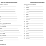 Nomenclature Worksheet 2 Answers Printable Worksheets And Activities