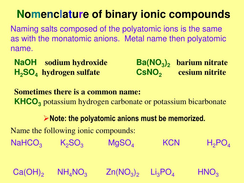 PPT NAMING IONIC COMPOUNDS PowerPoint Presentation Free Download 