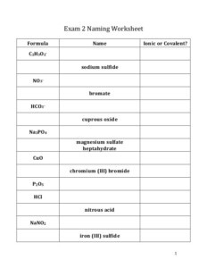 Worksheet 2 Making Simple Binary Ionic Compounds - CompoundWorksheets.com