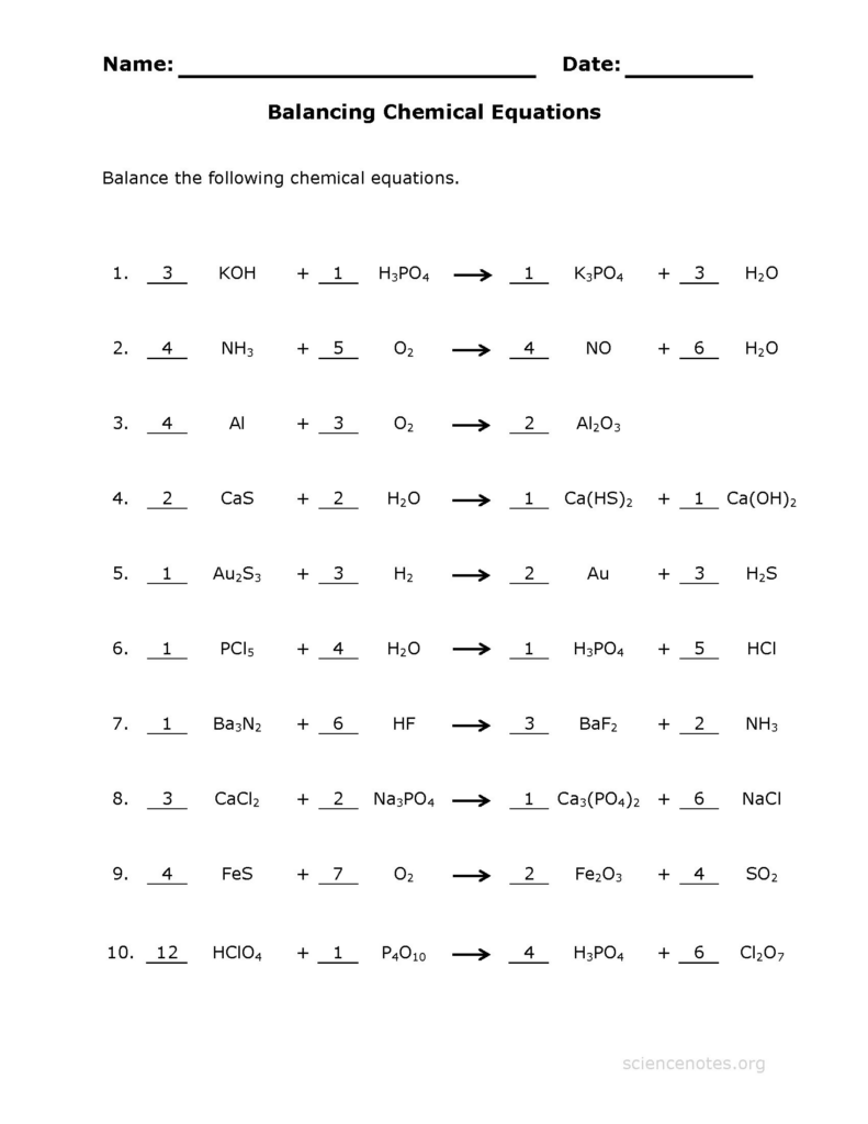 Stoichiometry Worksheet 2 Answer Key HELLOINMYDREAM 