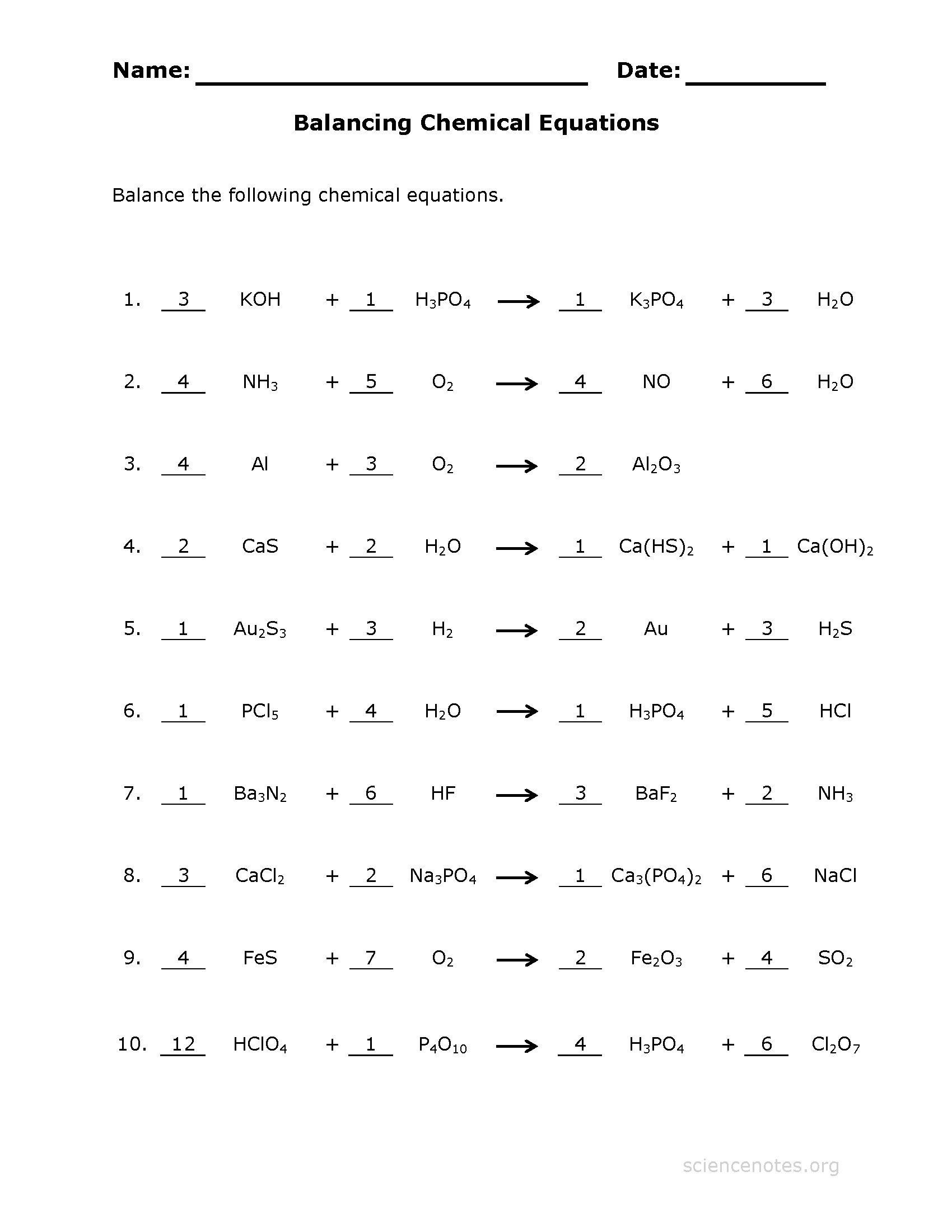 Stoichiometry Worksheet 2 Answer Key HELLOINMYDREAM