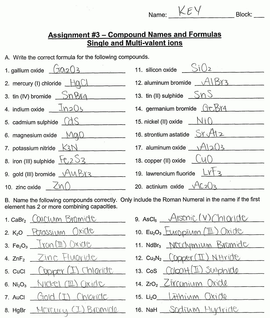 Worksheet Chemical Formula Writing Worksheet Worksheet Ionic Db excel