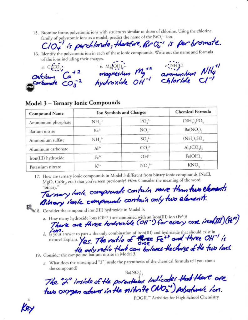 Worksheet Naming Ionic Compounds Worksheet Answer Key Db excel