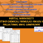 Writing Chemical Formulas Binary Polyatomic Ionic Compounds Digital