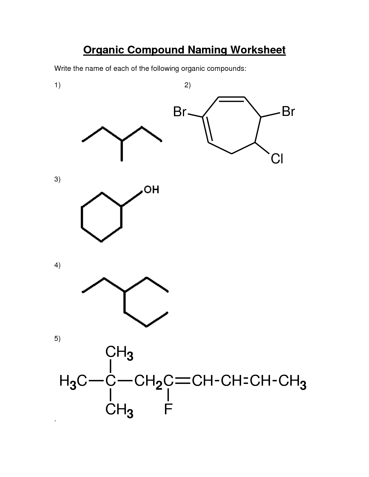 Organic Chemistry Naming Worksheet Worksheeto Compoundworksheets Hot Sex Picture