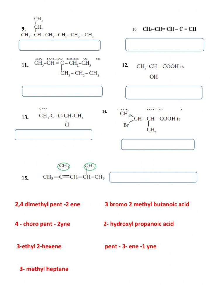 20 Iupac Naming Practice Worksheets With Answers Pdf