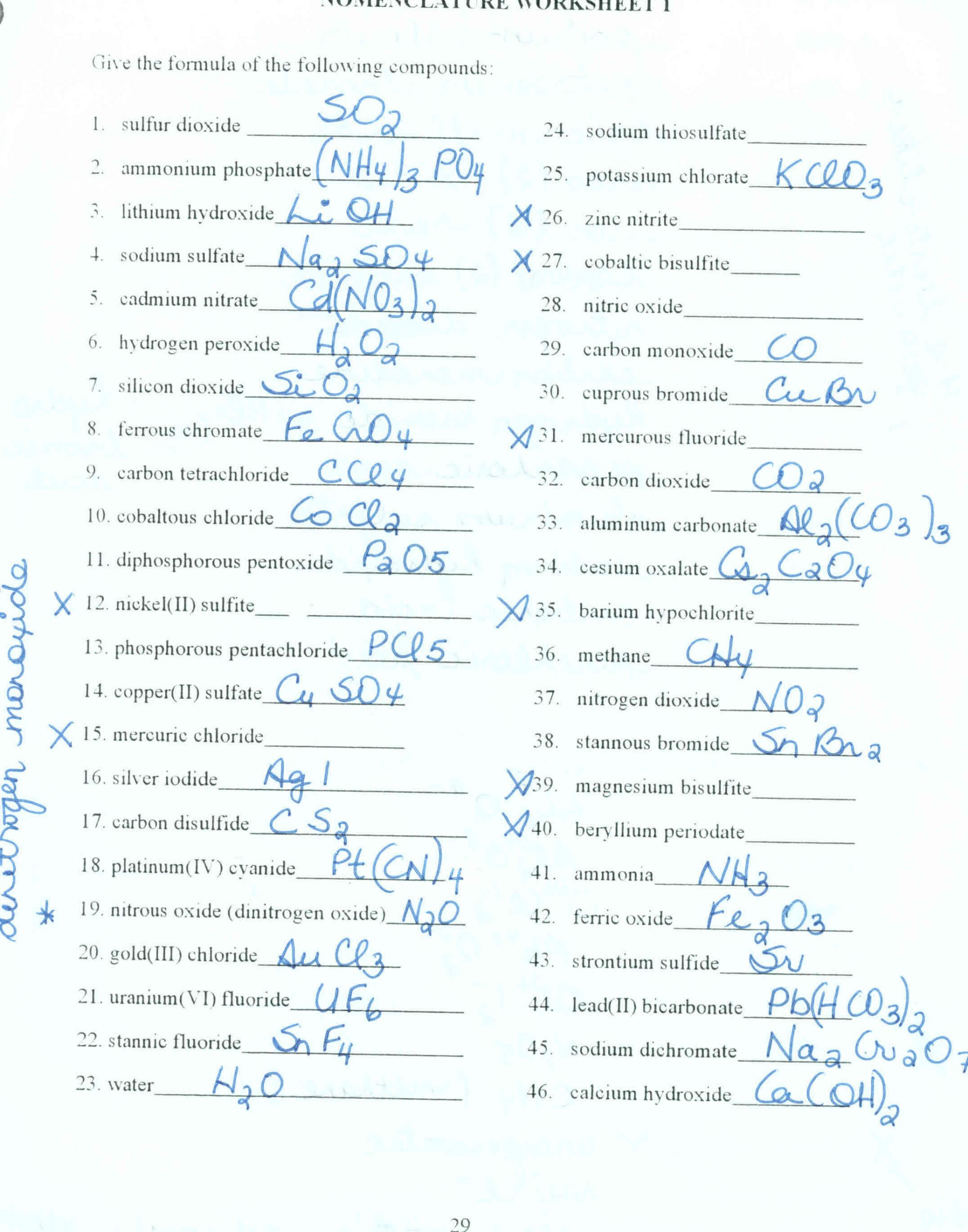 30 Naming Chemical Compounds Worksheet Answers Education Template