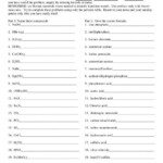 Chemistry Worksheet On Naming And Writing Compounds