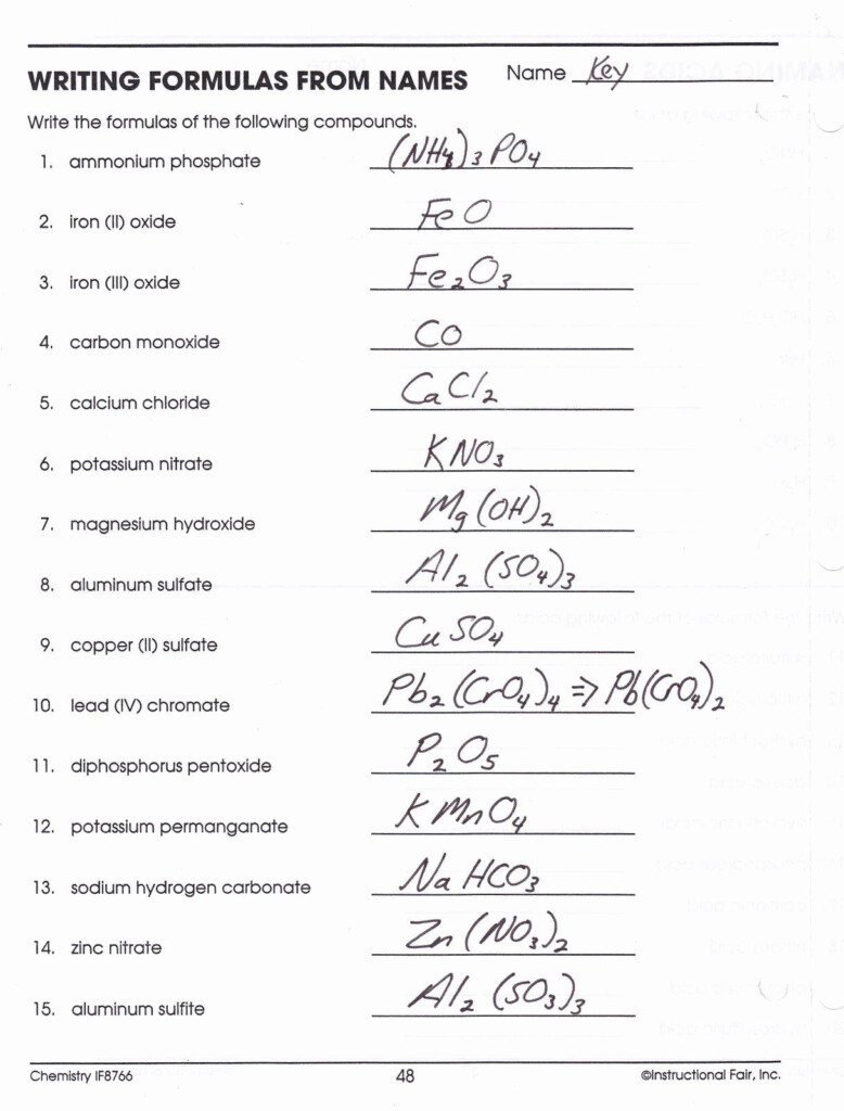 Ionic Compound Practice Worksheet Fabad