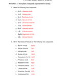 Ionic Compounds Worksheet Db excel