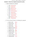 Name Date Period Nomenclature Packet Worksheet I Binary