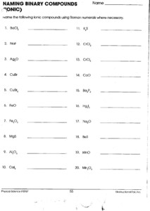 Ionic And Covalent Compounds Worksheets - CompoundWorksheets.com