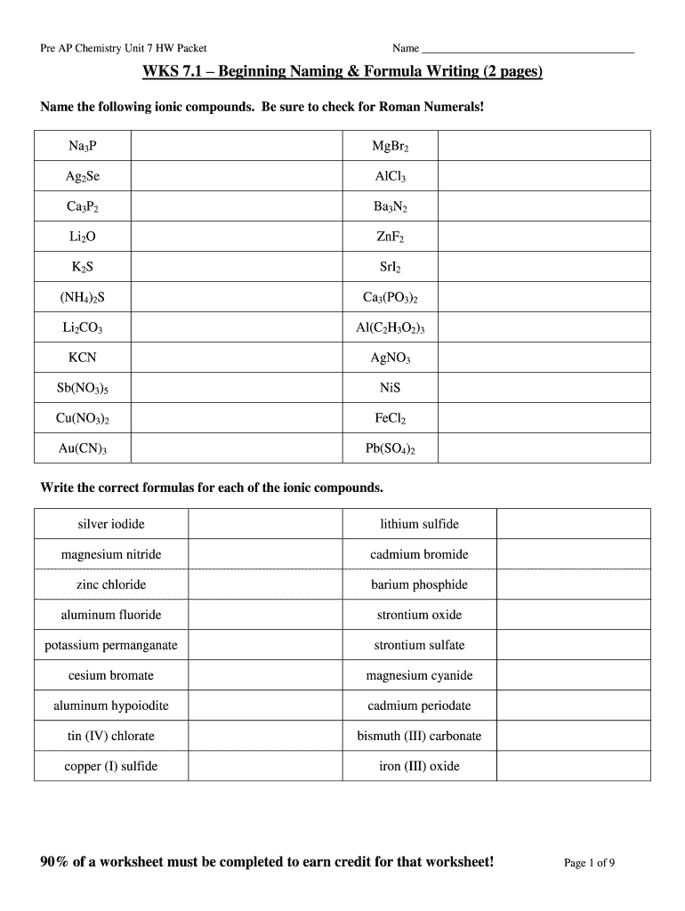 Naming Compounds Worksheet Ks3 Worksheet - Compoundworksheets.com