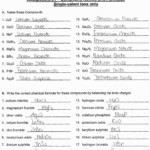Naming Ionic Compounds Practice Worksheet Answer Key Db excel
