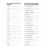 Naming Ionic Compounds Worksheets Answer Key