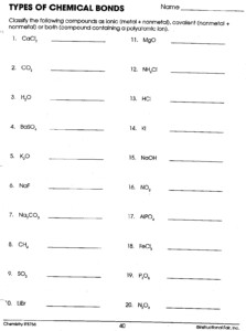 Identifying Ionic Compounds In Livestock Feed Worksheet 