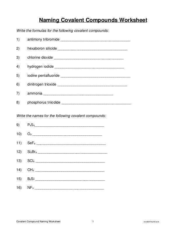Naming Molecular Compounds Worksheet Get Ready For Success In 2023 