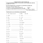 Nomenclature For Ionic Compounds Worksheets