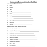 Nomenclature Worksheet Answers